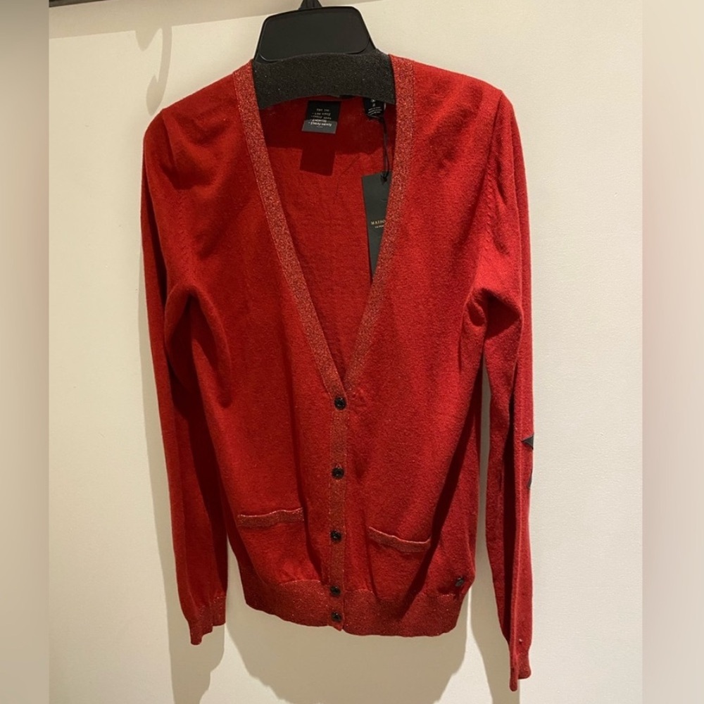 Scotch & Soda Red Sweater with Black Star Accents